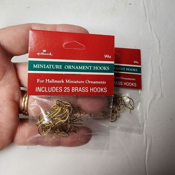 Hallmark vintage Keepsake ornaments brass hooks new - Picture 1 of 3